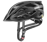 uvex city i-vo MIPS - leggero casco da città unisex - sistema MIPS - con luce a LED integrata - black matt - 52-57 cm