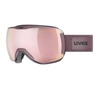 Uvex downhill 2100 CV planet, occhiali da sci unisex, con miglioramento del contrasto, privo di appannamenti, antique rose matt/rose-green, one size