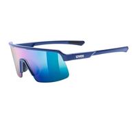 Uvex dyrt Jr. - Occhiali sportivi leggeri ed eleganti con lenti a specchio e naselli morbidi e fasce morbide per bambini - blu opaco/verde - taglia unica