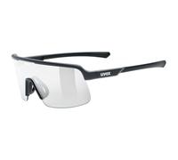 uvex dyrt - occhiali sportivi per adulti - categoria di filtro 0 - con miglioramento del contrasto - black matt/transparent - one size