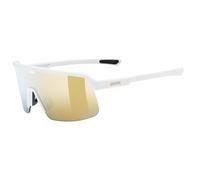 Uvex dyrt - occhiali sportivi per adulti - forte protezione UV - 100% protezione UVA, B, C - white matt/gold mirror - one size