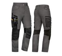 Uvex Echor - Pantaloni da Lavoro da Uomo con Ampio Spazio di archiviazione, Flessibili e robusti, Grigio., 58