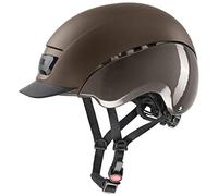 uvex elexxion tocsen, casco da equitazione robusto unisex, incl. sensore di caduta Tocsen, regolazione individuale delle dimensioni, mocca, 59 cm
