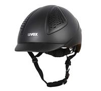 uvex exxential II, casco da equitazione leggero unisex, regolazione individuale delle dimensioni, ventilazione ottimale, black matt, 55-57 cm