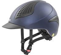 uvex exxential II Mips, casco da equitazione leggero unisex, sistema MIPS, regolazione individuale delle dimensioni, navy matt, 52-55 cm
