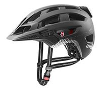 uvex finale light 2.0, casco da città sicuro unisex, con luce a LED integrata, interni lavabili, black-silver matt, 56-61 cm