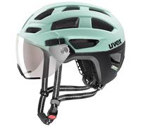 uvex finale visor - casco bicicletta sicuro per adulti - regolazione individuale delle dimensioni - 100% protezione UVA, B, C - jade-black matt - 52-57 cm