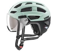 uvex finale visor - sicuro casco da città unisex - con visiera - con luce a LED integrata - jade-black matt - 56-61 cm