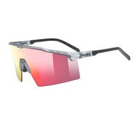 uvex flowline - occhiali sportivi per adulti - 100% protezione UVA, B, C - privo di appannamenti - smoke matt/mir.red - one size
