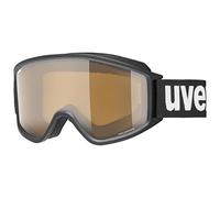Uvex g.gl 3000 P, occhiali da sci unisex, polarizzato, campo visivo ampliato, privo di appannamenti, black matt/brown-clear, one size
