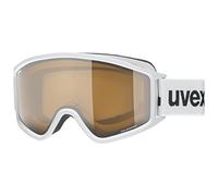 uvex g.gl 3000 P, occhiali da sci unisex, polarizzato, campo visivo ampliato, privo di appannamenti, white matt/brown-clear, one size