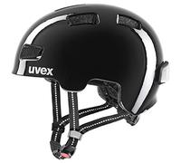 uvex hlmt 4 reflexx, Casco da Bicicletta per Bambini Unisex-Youth, Black, 51-55 cm