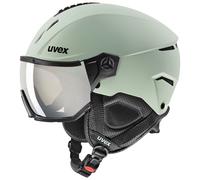 Uvex Instinct Visor, casco da sci con visiera, verde chiaro 59-61cm Oxid Green Matt