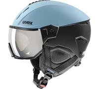 uvex instinct visor, casco da sci robusto unisex, con visiera, regolazione individuale delle dimensioni, glacier, black matt, 59-61 cm