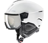 Casco Uvex Instinct Visor bianco nero opaco con lente a specchio argento - 60-62