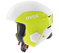 uvex invictus MIPS, casco da sci robusto unisex, sistema MIPS, imbottitura per le guance in caso d’emergenza, lime, white matt, 56-57 cm