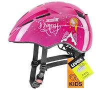 uvex kid 2, casco da ciclismo leggero per bambini, regolazione individuale delle dimensioni, ampliabile con luce a LED, pink, 46-52 cm