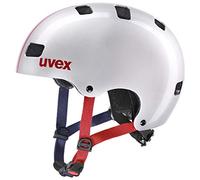 uvex kid 3, casco da ciclismo robusto per bambini, regolazione individuale delle dimensioni, aerazione ottimizzata, race silver, 55-58 cm