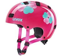 uvex kid 3, casco da ciclismo robusto per bambini, regolazione individuale delle dimensioni, aerazione ottimizzata, pink flower, 55-58 cm