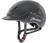 uvex kidoxx Casco da equitazione leggero per bambini, adattamento individuale, ventilazione ottimale, Happy Horse Anthr Mat 3XS-XS