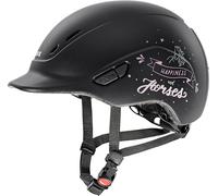 uvex kidoxx - Casco da equitazione leggero per bambini - regolazione individuale - ventilazione ottimale - happyhorse Black Matte 3XS-XS