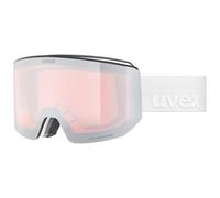 Uvex lace ATTRACT - maschera da sci per adulti - categoria di filtro 2 - privo di appannamenti - white dl/FM silver-ora - one size