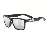 uvex LGL 39, occhiali da sole unisex, specchiato, indice di filtrazione 3, black matt/silver, one size