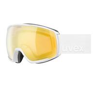 Maschera Uvex Victorious S CV bianco opaco con lente specchiata Mirror Gold