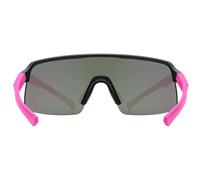 Uvex dyrt Jr. - Occhiali sportivi leggeri ed eleganti con lenti a specchio e naselli morbidi e fasce morbide per bambini - nero-rosa opaco/mirrror rosa - taglia unica