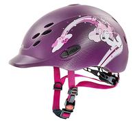 uvex onyxx, casco da equitazione leggero per bambini, regolazione individuale delle dimensioni, ventilazione ottimale, princess berry matt, 49-54 cm
