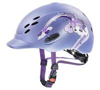uvex onyxx, casco da equitazione leggero per bambini, regolazione individuale delle dimensioni, ventilazione ottimale, princess violet matt, 49-54 cm