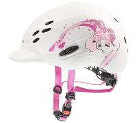 uvex onyxx, casco da equitazione leggero per bambini, regolazione individuale delle dimensioni, ventilazione ottimale, princess white matt, 49-54 cm