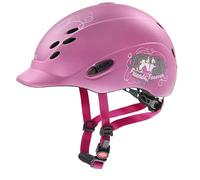 uvex onyxx, casco da equitazione leggero per bambini, regolazione individuale delle dimensioni, ventilazione ottimale, friends II pink matt, 49-54 cm
