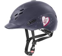 uvex onyxx glamour, casco da equitazione leggero per bambini, regolazione individuale delle dimensioni, ventilazione ottimale, navy-pink, 49-54 cm