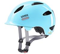 uvex oyo, casco da ciclismo leggero per bambini, regolazione individuale delle dimensioni, ampliabile con luce a LED, 45-50 cm, Nuvola blu grigio
