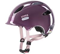 uvex oyo, casco da ciclismo leggero per bambini, regolazione individuale delle dimensioni, ampliabile con luce a LED, 45-50 cm, Prugna rosa cipria