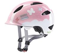 uvex oyo style, casco da ciclismo leggero per bambini, regolazione individuale delle dimensioni, ampliabile con luce a LED, 50-54 cm, Farfalla rosa