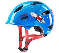 uvex oyo style, casco da ciclismo leggero per bambini, regolazione individuale delle dimensioni, ampliabile con luce a LED, 45-50 cm, Razzo blu