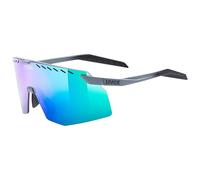 uvex pace stage - occhiali sportivi per adulti - 100% protezione UVA, B, C - privo di appannamenti - grey matt/mir.green - one size