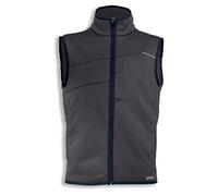 Uvex Perfexxion Gilet da lavoro - Giacca softshell grigia da uomo, ardesia, XS