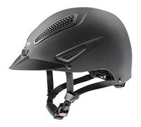 uvex perfexxion II, casco da equitazione robusto unisex, regolazione individuale delle dimensioni, ventilazione ottimale, black matt, 52-55 cm