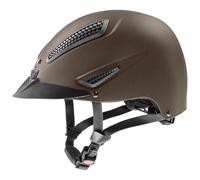 uvex perfexxion II, casco da equitazione robusto unisex, regolazione individuale delle dimensioni, ventilazione ottimale, brown matt, 54-55 cm