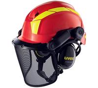 Uvex Pheos Forestry - Casco forestale con protezione dell'udito e del viso - SNR: 30dB