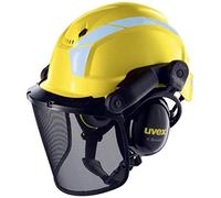 Uvex Pheos Forestry - Casco forestale con protezione dell'udito e del viso - SNR: 30dB