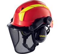 Uvex Elmetto Protettivo forestry set Unisex 52-61,Rosso