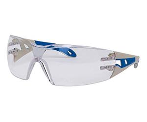 Uvex Pheos Laboratory Work Goggles - Resistente ai graffi e alla nebbia - Chiaro/Blu - Taglia M/L