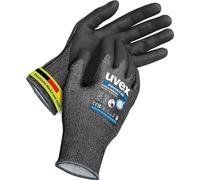 Uvex phynomic F XG, 1 paio di guanti di protezione e grip per zone umide e oleose, delicati e resistenti all'abrasione, nero