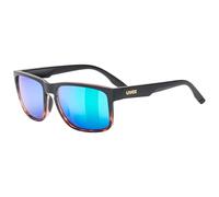 uvex poise - occhiali sportivi per adulti - 100% protezione UVA, B, C - specchiato - black-demi matt/mir.green - one size