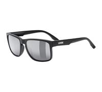uvex poise P - occhiali sportivi per adulti - 100% protezione UVA, B, C - polarizzato - black matt/smoke - one size