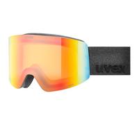 Uvex provoqe FM - maschera da sci per adulti - categoria di filtro 2 - privo di appannamenti - black matt dl/rainbow-cl - one size